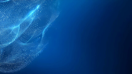 Poster - Abstract Glowing Blue Dot Pattern Design