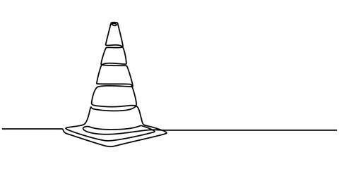 Poster - continuous line vector illustration design
traffic cone, one line continuous drawing traffic cone, Road cone line continuous drawing vector. One line Road cone vector background. Road cone icon. 