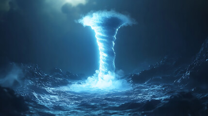 Poster - Water tornado, new great idea out of the box, illustration