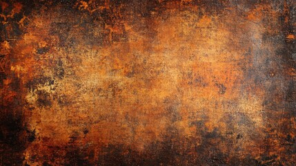 Poster - Abstract grunge texture with orange, brown, and dark tones.