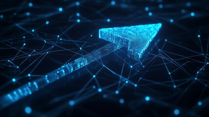 Fototapete - Digital arrow representation virtual environment graphic design futuristic concept abstract visualization