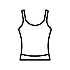 Poster - Outline tank top vector graphic summer fashion apparel sleeveless shirt clothing design illustration 