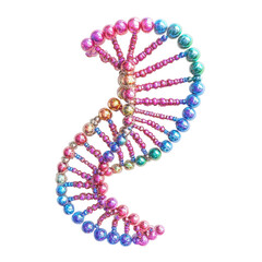 Poster - Colorful RNA structure representing biological concepts on a clean background, RNA with biological concept Transparent background