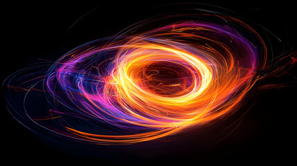 Poster - Abstract Colorful Glowing Spiral Design