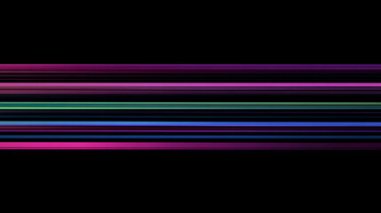 Fototapete - Dark background with pink, purple, blue, and green lines in high speed
