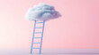 © Parsudi - Pastel Pink Cloud And Ladder