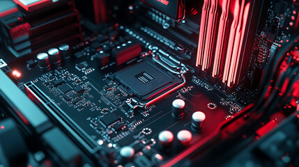 Poster - Developing hardware electronics concept, including circuit boards, motherboards, cpu chips, memory boards, gpus, coolers, and computer parts, upgrades, repairs of electronic devices