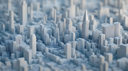 Poster - Diagram of the concept of the city of the future in 3d format, 3d illustration
