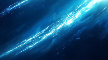 Poster - Electric lightning background with blue streaks