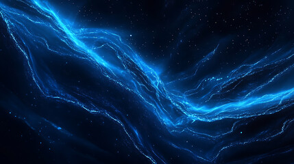 Leinwandbilder - Electric lightning background with blue streaks