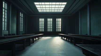 Poster - Empty courtroom