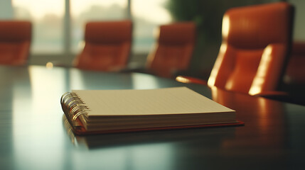 Aufkleber - Empty notebook on conference table