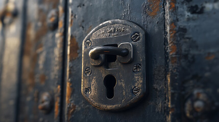 Poster - Fingerprind activated padlock concept