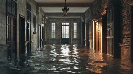Aufkleber - Flooded servers indoors