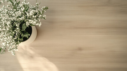 Aufkleber - Fresh healthy salad on wooden table, view from above with copy space, high quality photo