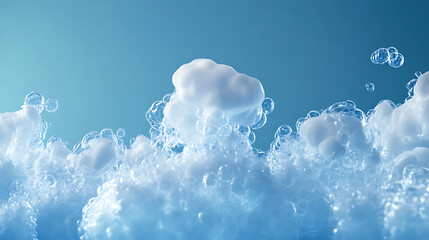 Poster - Abstract blue sea water with white foam for background, nature background concept
