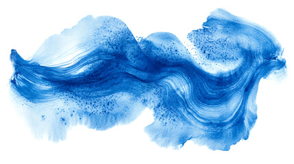 Poster - Abstract light blue watercolor hand-painted for background