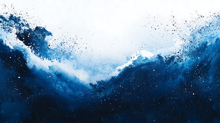 Poster - Abstract space galaxy watercolor night sky background with stars and nebulas
