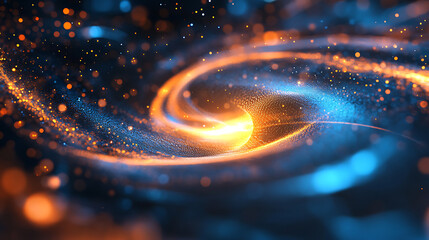 Poster - Abstraction concept of quantum computer futuristic modern 3d illustration