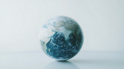 Poster - An earth globe on beautiful white background