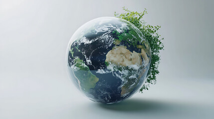 Aufkleber - An earth globe on beautiful white background