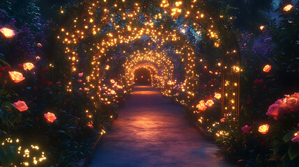 Aufkleber - An illuminated garden for the festivities
