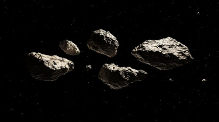 Poster - Asteroids in outer space