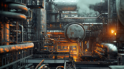 Leinwandbilder - Automated production in an industrial enterprise
