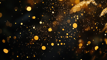 Leinwandbilder - Background filled with shiny gold glitter, decor for the new year