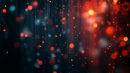 Poster - Binary numbers against a dark blurred background
