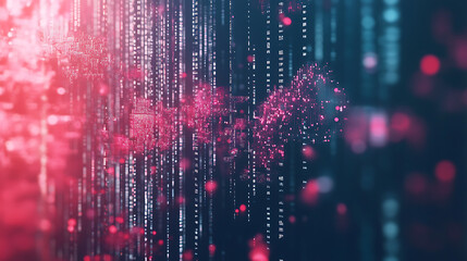 Leinwandbilder - Bits of information data traveling in high speed