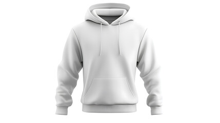 Aufkleber - Blank hooded sweatshirt mockup for print, isolated on white background, 3d rendering, 3d illustration