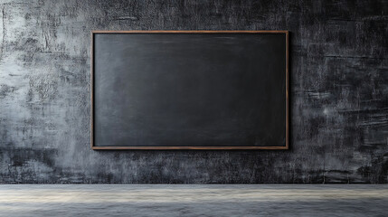 Aufkleber - Blank black blackboard on black wall