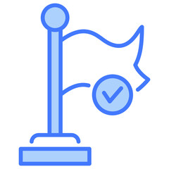Poster - Milestone Blue Icon