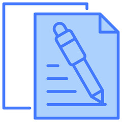 Poster - Edit Document Blue Icon