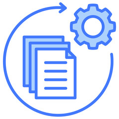Aufkleber - Batch Processing Blue Icon