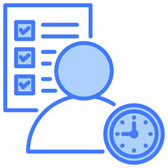 Poster - Self Discipline Blue Icon