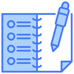 Poster - Memo Pad Blue Icon