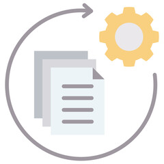 Aufkleber - Batch Processing Flat Icon