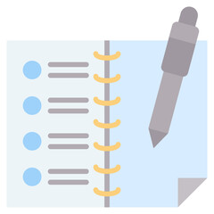 Poster - Memo Pad Flat Icon