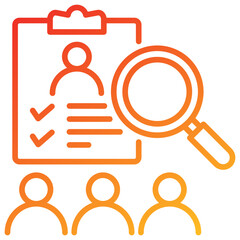 Poster - Recruitment Line Gradient Icon