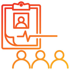 Poster - Participant Line Gradient Icon