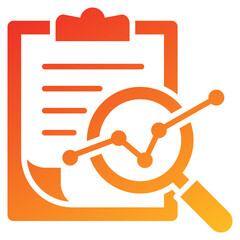Poster - Analysis Glyph Gradient Icon