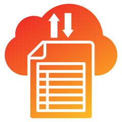 Poster - Data Collection Glyph Gradient Icon