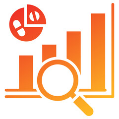 Poster - Statistical Analysis Glyph Gradient Icon