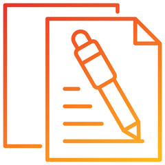 Poster - Edit Document Line Gradient Icon