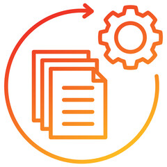 Aufkleber - Batch Processing Line Gradient Icon