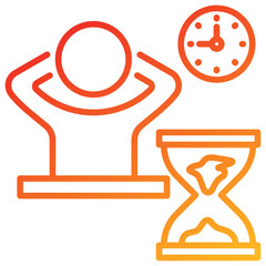 Poster - Procrastinating Line Gradient Icon