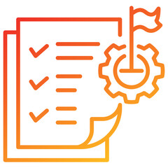 Poster - Goal Setting Line Gradient Icon
