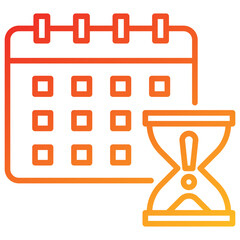 Poster - Deadline Line Gradient Icon